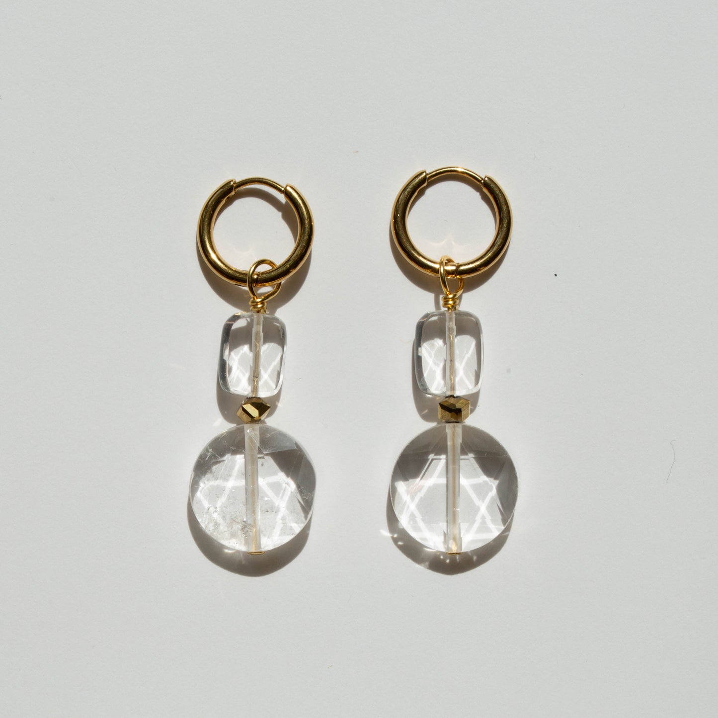 Boucles d'oreilles Pierre de cristal de roche