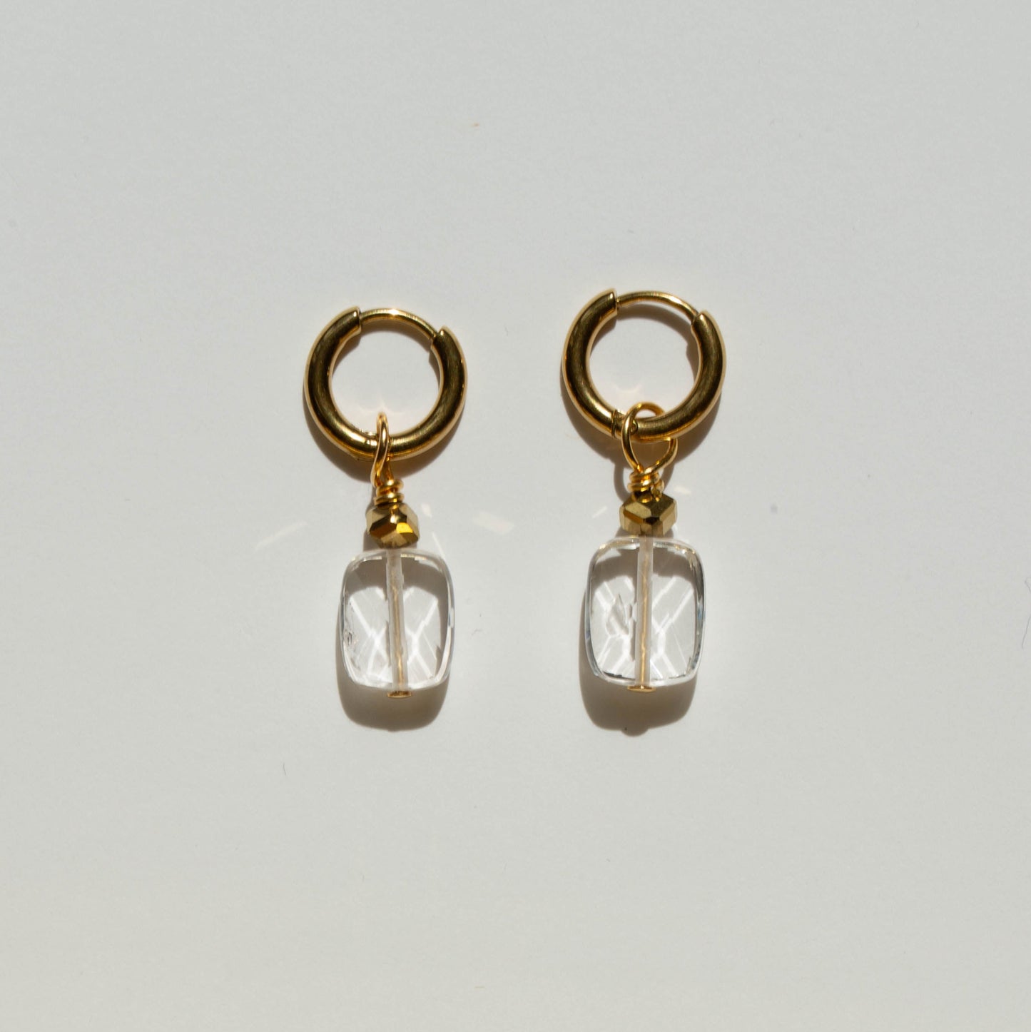 Boucles d'oreilles Pierre de crital de roche