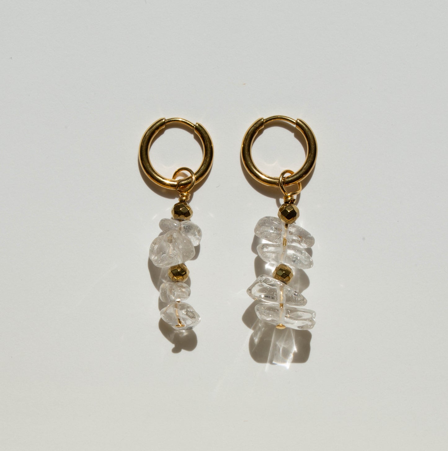 Boucles d'oreilles Pierre de cristal de roche