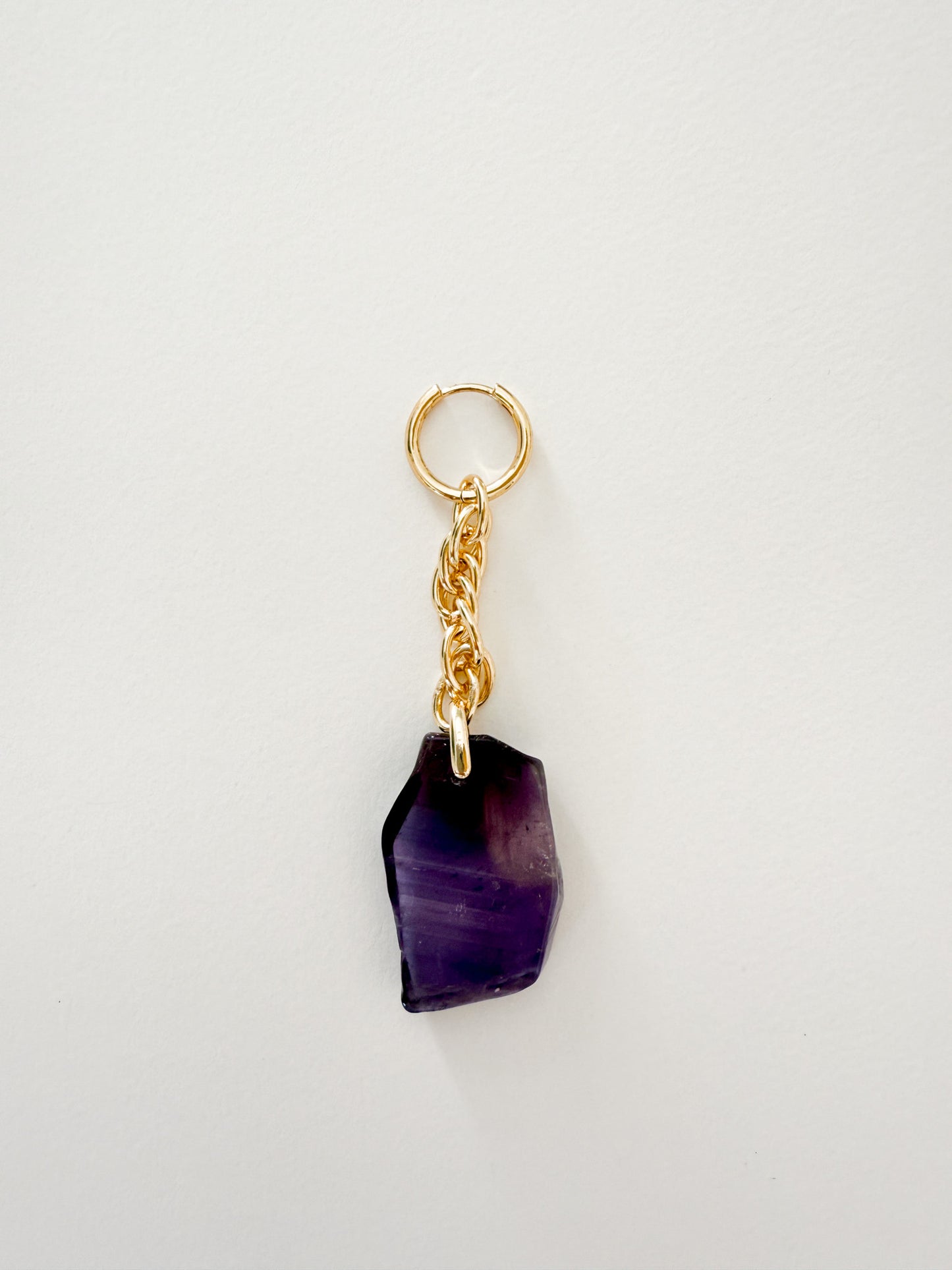 Boucle d'oreille Améthyste et Chaine d'or