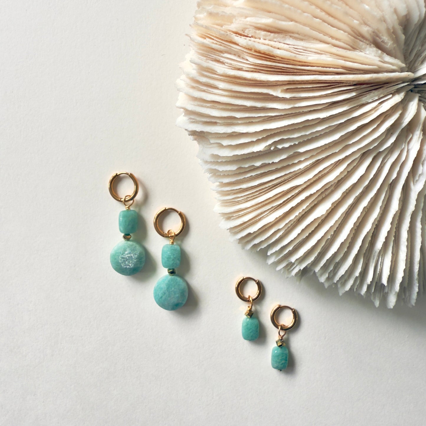 Boucles d'oreilles Pierre Amazonite