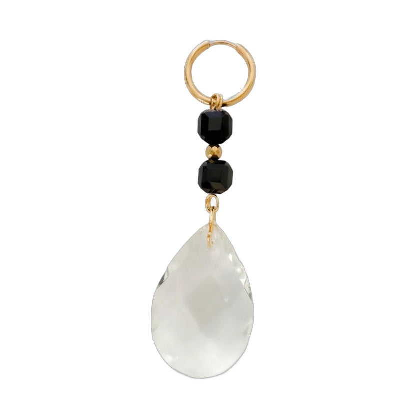 Boucles d'oreilles Onyx et Cristal de bohème – Version courte