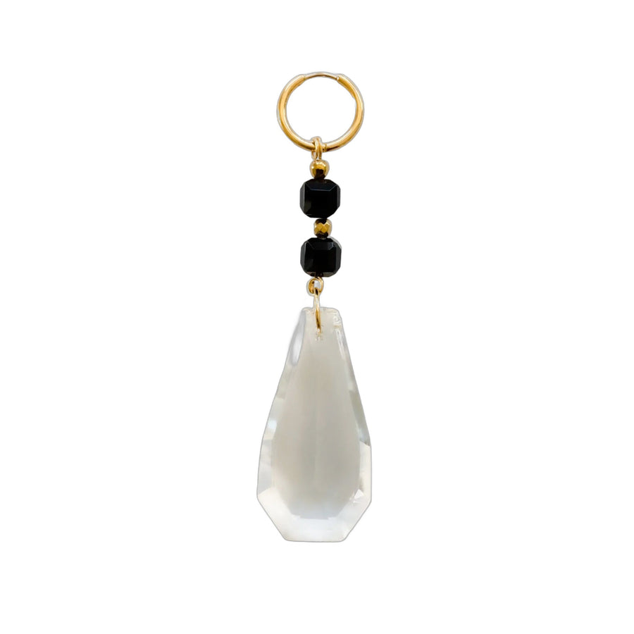 Boucles d'oreilles Onyx et Cristal de bohème – Version longue