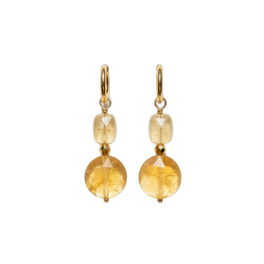 Boucles d'oreilles Pierre Citrine