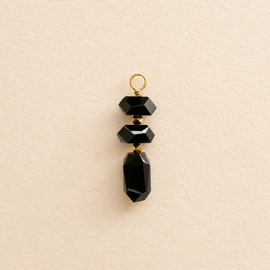 Charm onyx, empilé rondelles & nugget — RÉALISE Paris