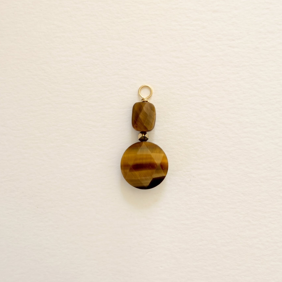 Charm œil de tigre, double ronde plate & rectangle — RÉALISE Paris