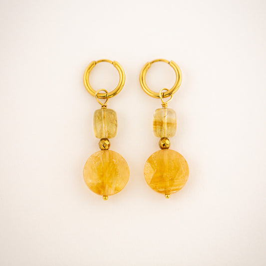 Boucles d'oreilles Citrine