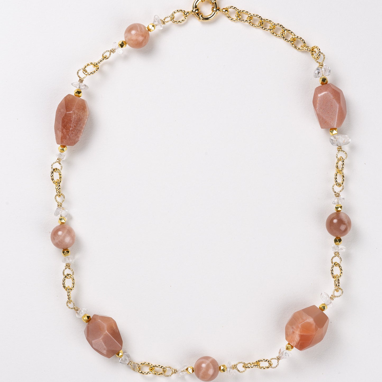 Collier Chaîne Plaquée Or – Pierre de Soleil