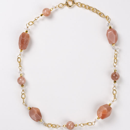 Collier Chaîne Plaquée Or – Pierre de Soleil