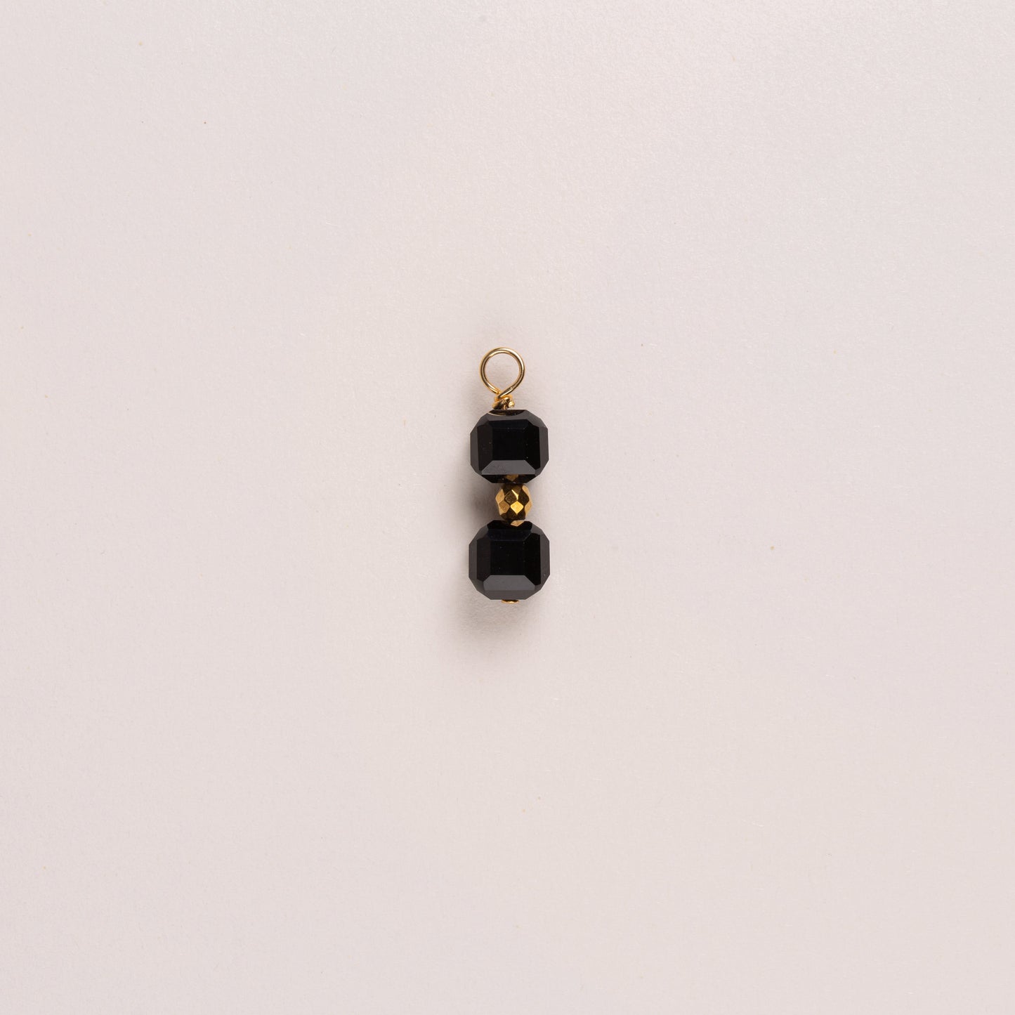 Charms double pierre cube - Onyx