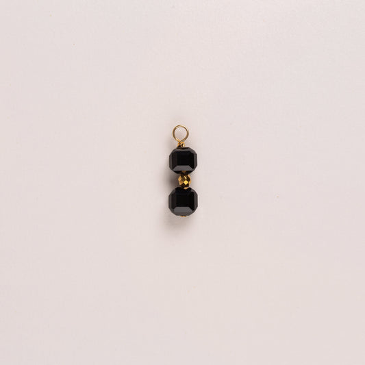 Charms double pierre cube - Onyx