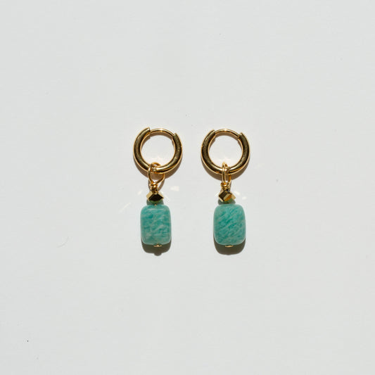 Boucles d'oreilles Pierre Amazonite