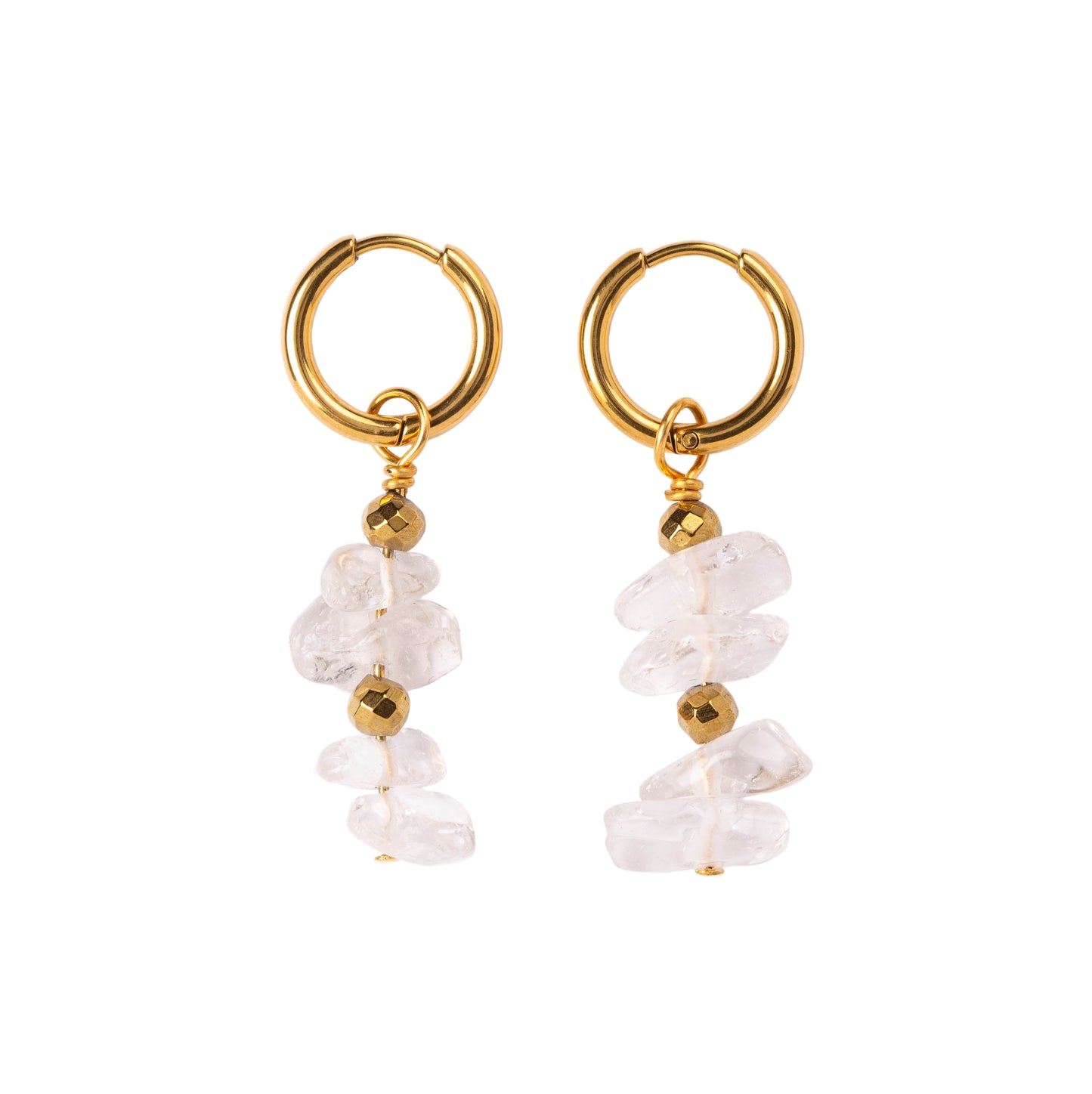 Boucles d'oreilles Pierre de cristal de roche