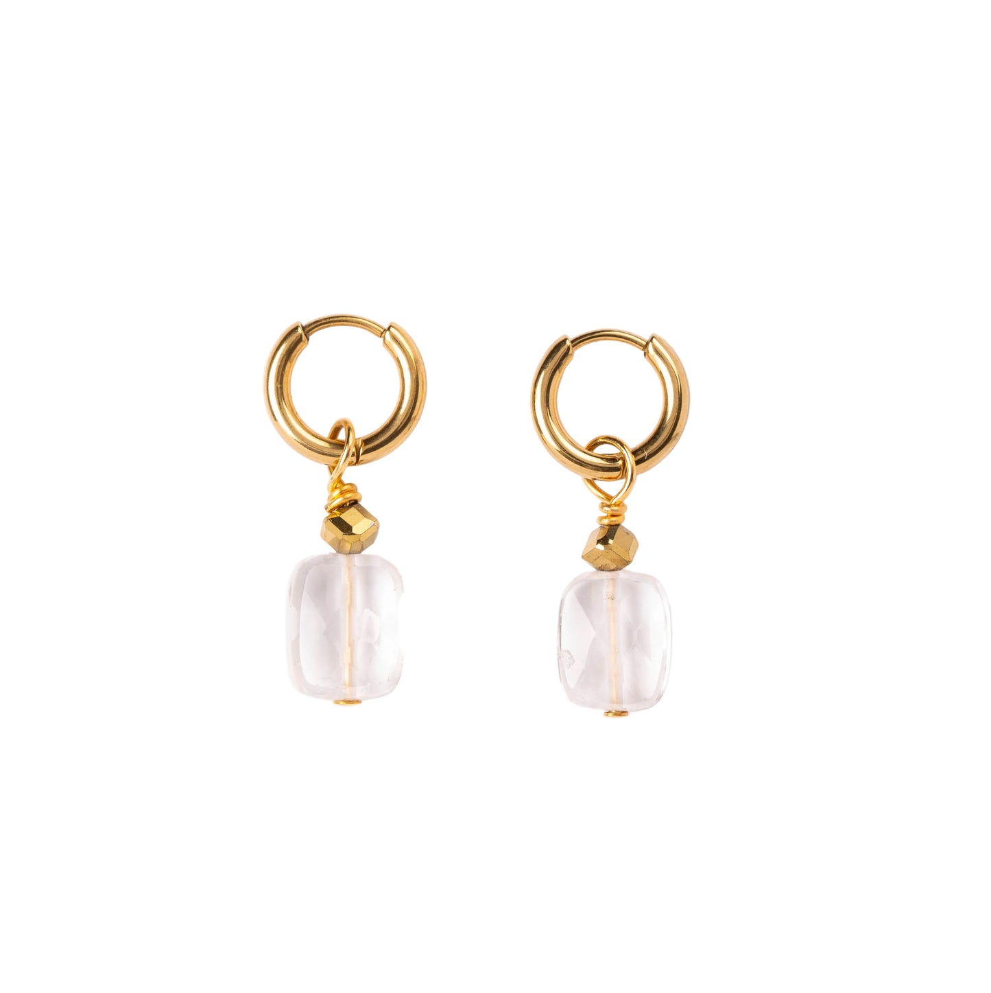 Boucles d'oreilles Pierre de crital de roche