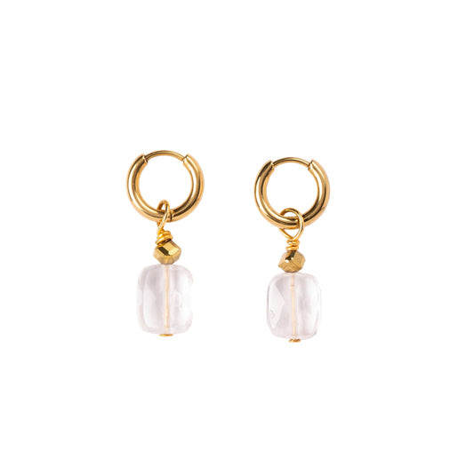 Boucles d'oreilles Pierre de crital de roche