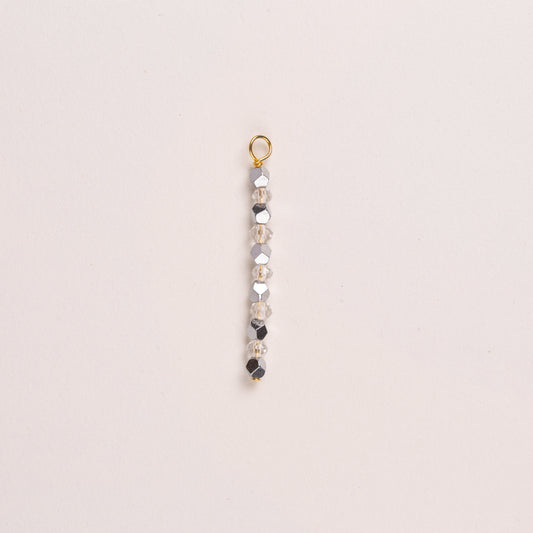 Charms hématites & perles - Cristal de Bohème