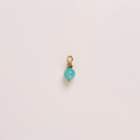 Charms pierre ronde - Amazonite