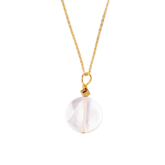 Collier avec Pendentif Pierre de cristal de roche