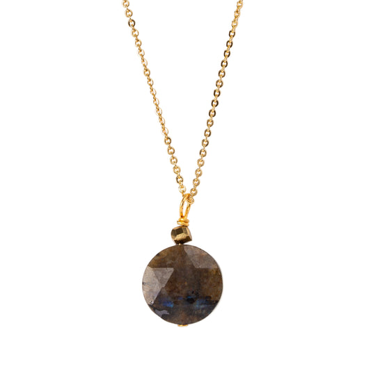 Collier avec Pendentif Pierre de Labradorite
