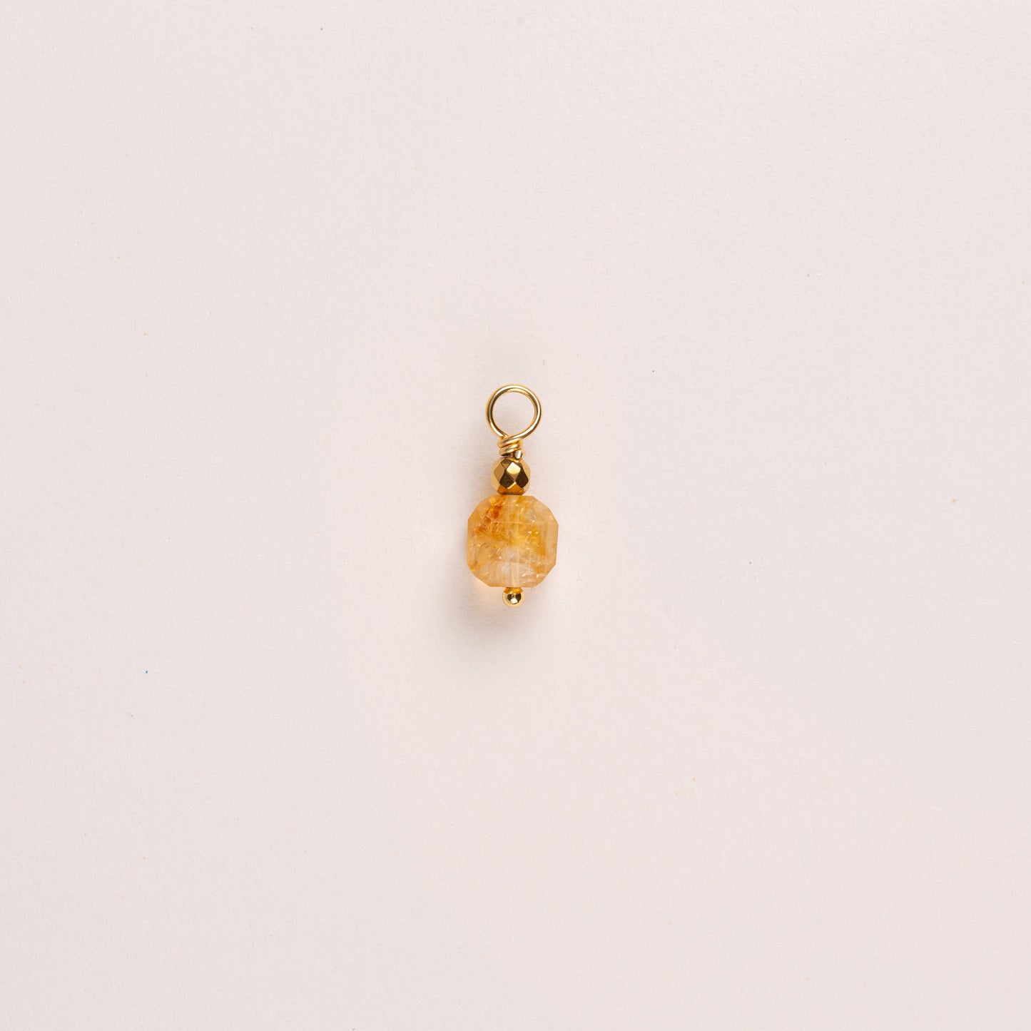 Charms pierre cubique - Citrine