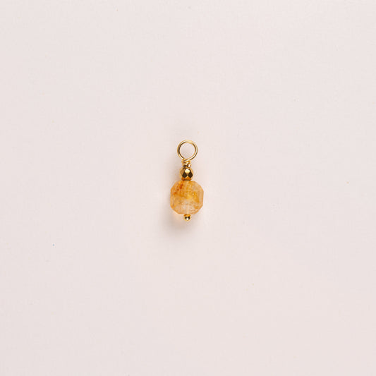 Charms pierre cubique - Citrine