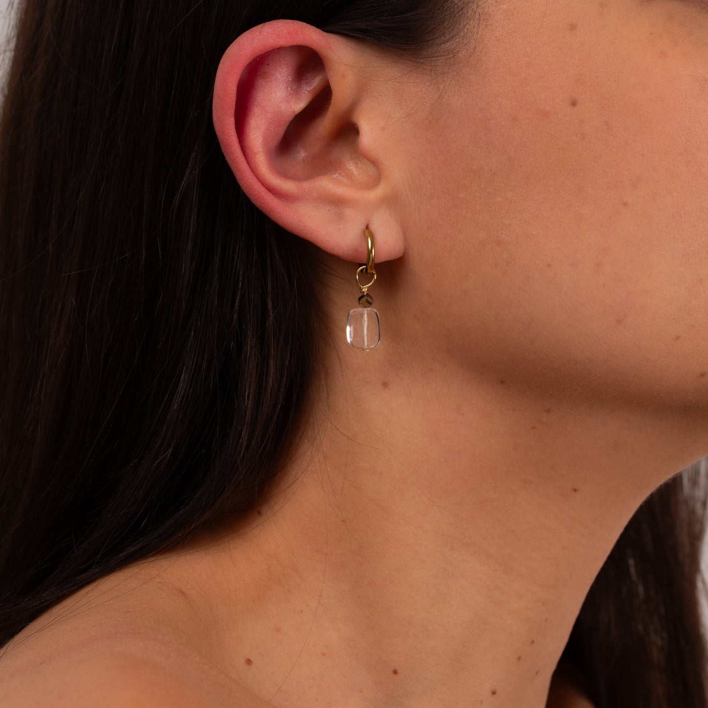 Boucles d'oreilles Pierre de crital de roche