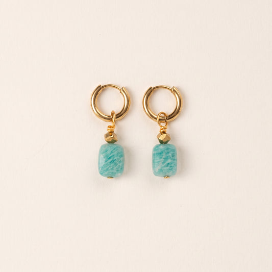Boucles d'oreilles amazonite — petites 2,8 cm