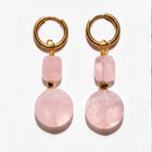 Pendientes de cuarzo rosa