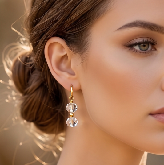 Boucles d'oreilles Perles de Cristal de bohème