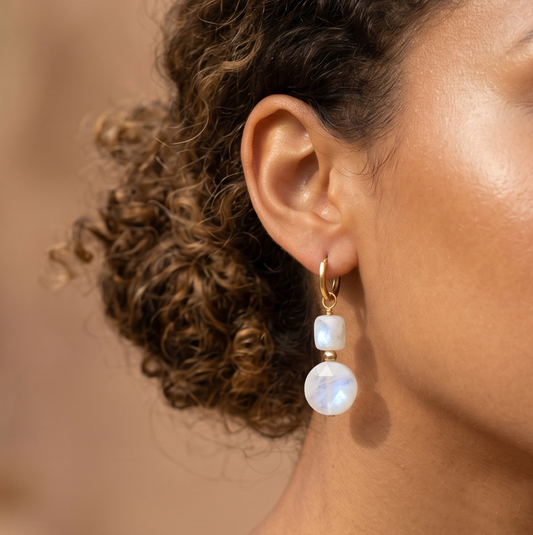 Boucles d'oreilles Pierre de Lune