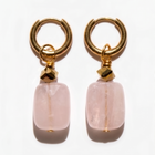 Boucles d'oreilles Pierre Quartz rose
