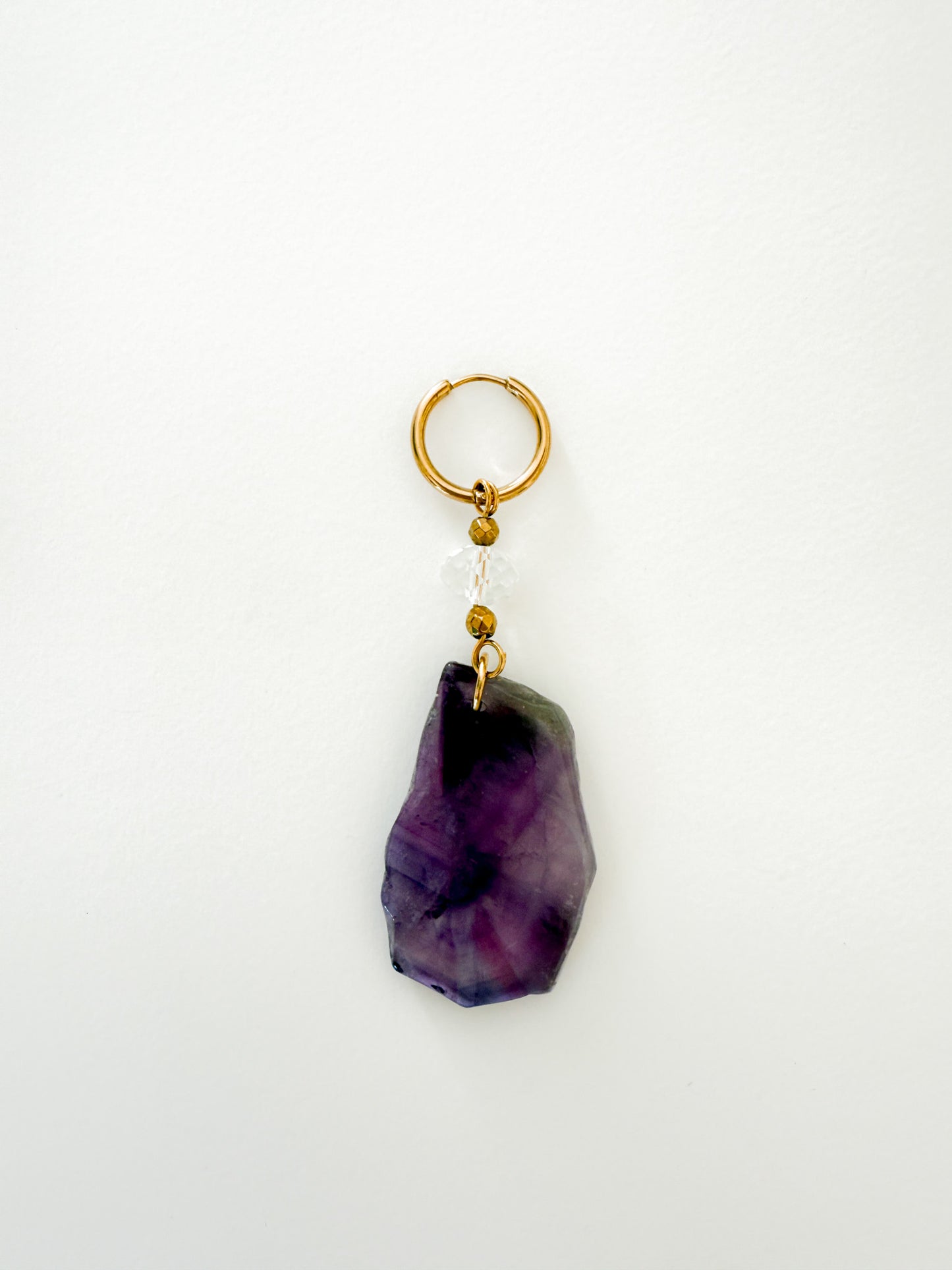 Boucle d'oreilles Améthyste et Cristal de Bohème