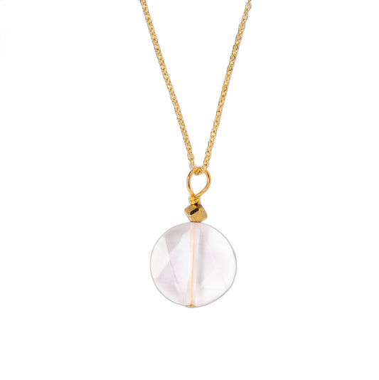 Collier avec Pendentif Pierre de cristal de roche