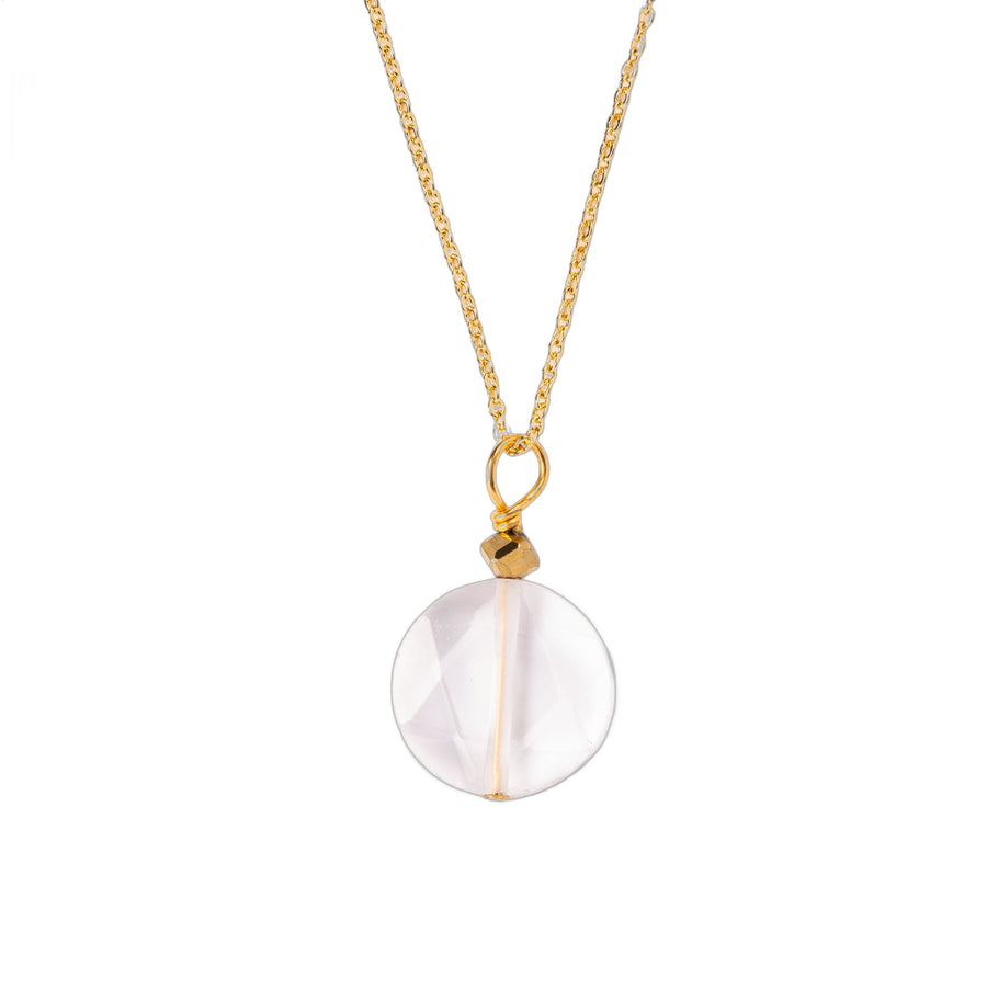 Collier avec Pendentif Pierre de cristal de roche