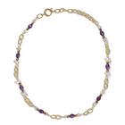 Collier Chaîne Plaquée Or – Pierre fine d'Améthyste