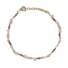 Collier Chaîne Plaquée Or – Pierre fine de Rhodonite