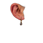 Gold-plated Hoop Earrings – Faceted Silver Hematite