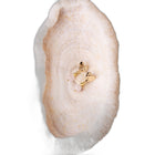 Boucles d'oreilles attache martélée en forme de coeur - Pierre naturelle d'Opale