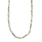 Collier Chaîne Plaquée Or – Pierre fine d'Amazonite