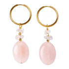Rose Quartz and Rock Crystal Earrings