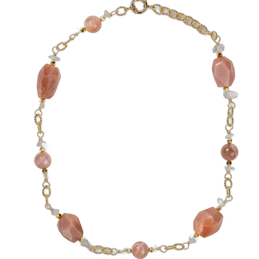 Collier Chaîne Plaquée Or – Pierre de Soleil