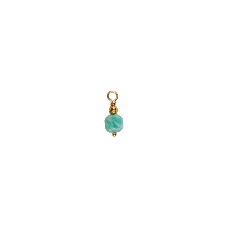 Charms pierre cubique - Amazonite