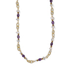 Collier Chaîne Plaquée Or – Pierre fine d'Améthyste