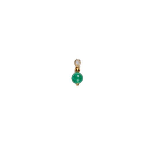 Charms pierre ronde - Agate verte