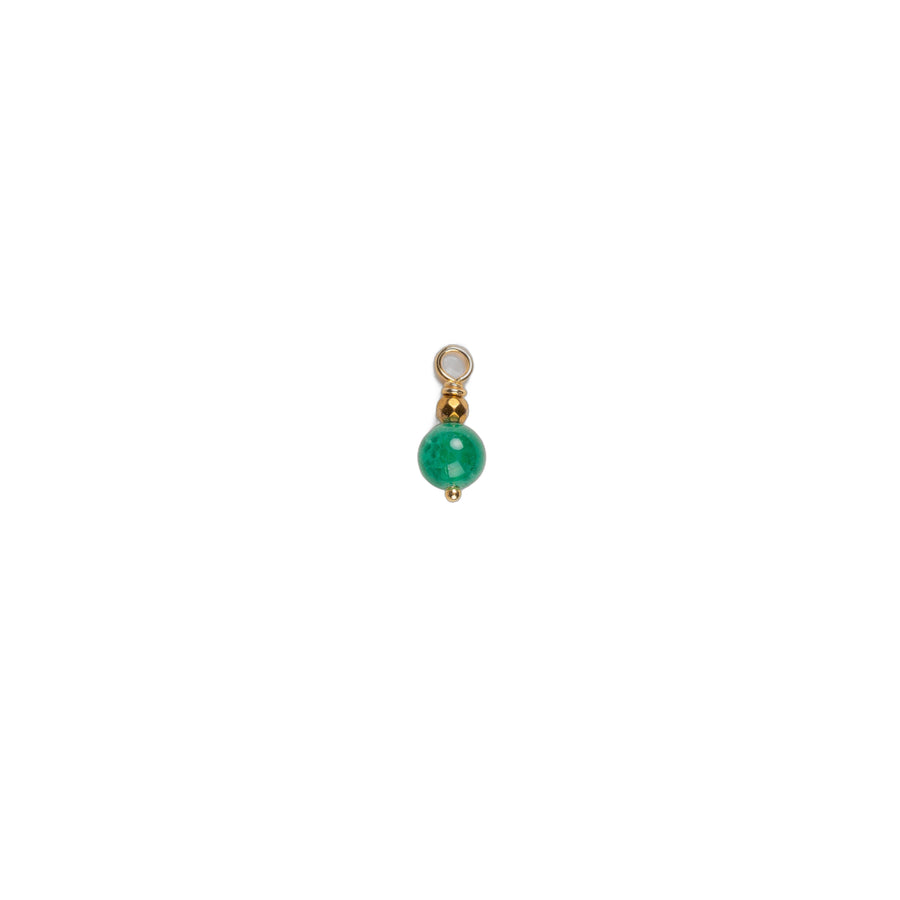 Charms pierre ronde - Agate verte