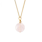 Collier avec Pendentif Pierre de quartz rose