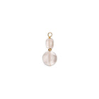 Charms pierre ronde ciselée et pierre rectangulaire - Cristal de Roche