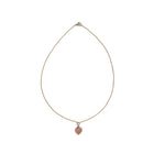 Collier Chaîne plaquée or - Pendentif en forme de coeur Pierre de Soleil