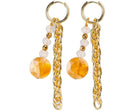 Citrine and Gold Chain Earrings