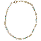 Collier Chaîne Plaquée Or – Pierre fine d'Amazonite
